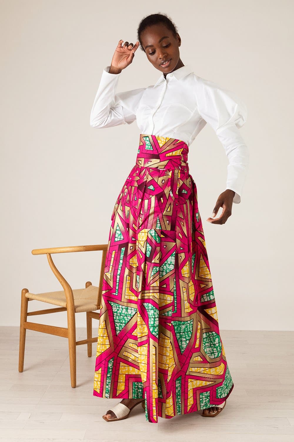 Enitan African Print High waist Maxi ...